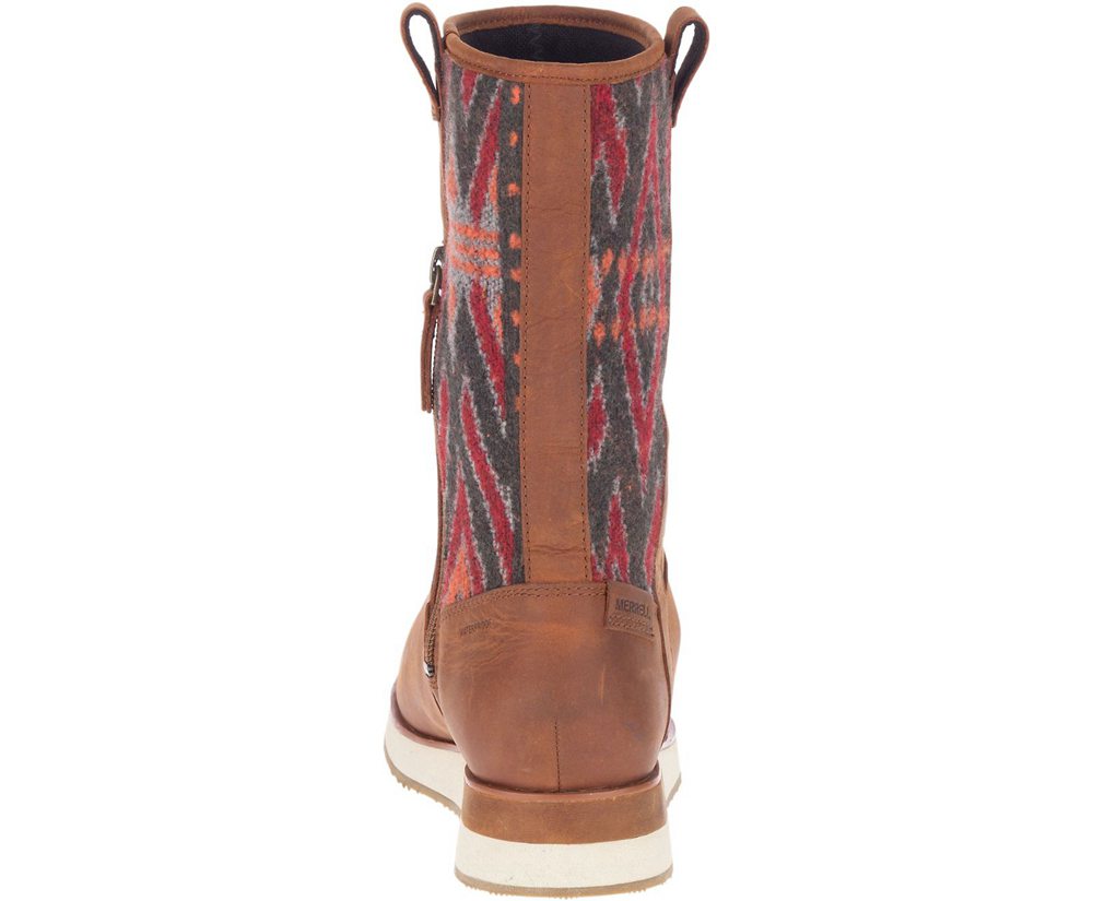 Merrell Boots Brown - Roam Pull On Waterproof - Womens 06ZOELXAV
